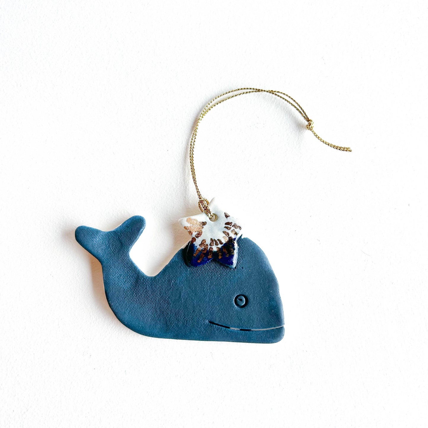Blue whale | Porcelain Ornament |
