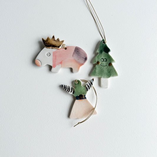 | Porcelain Ornament | set of three