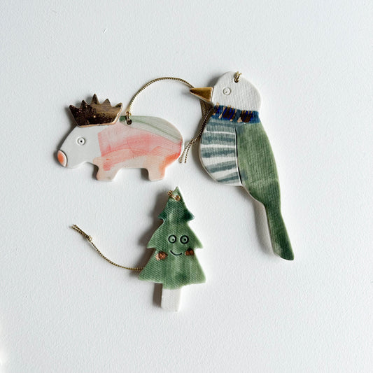 | Porcelain Ornament | set of three